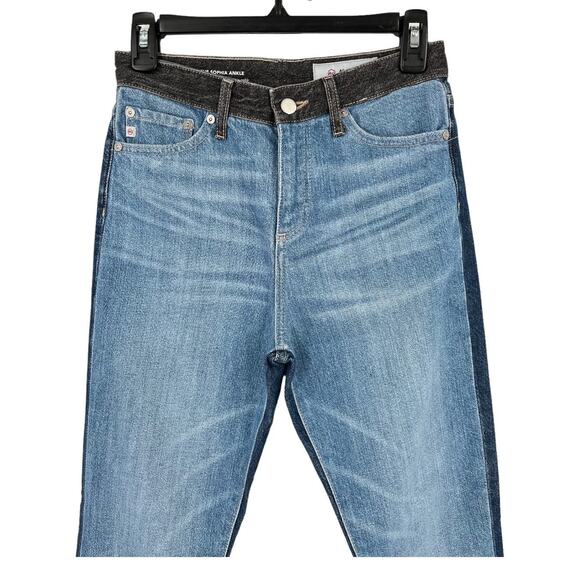 AG Adriano Goldschmeid jeans Sophia High Waist ankle slim straight leg size 25 - Picture 3 of 7